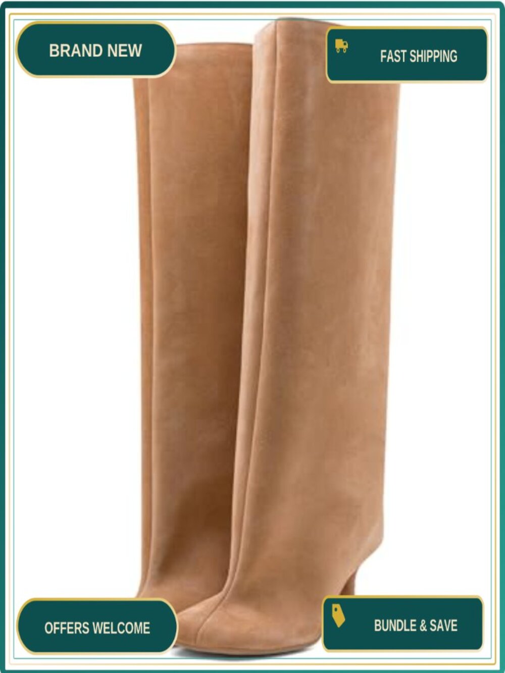 Slouchy Suede Knee High Square Toe Kitten Heel Pull On Boots
